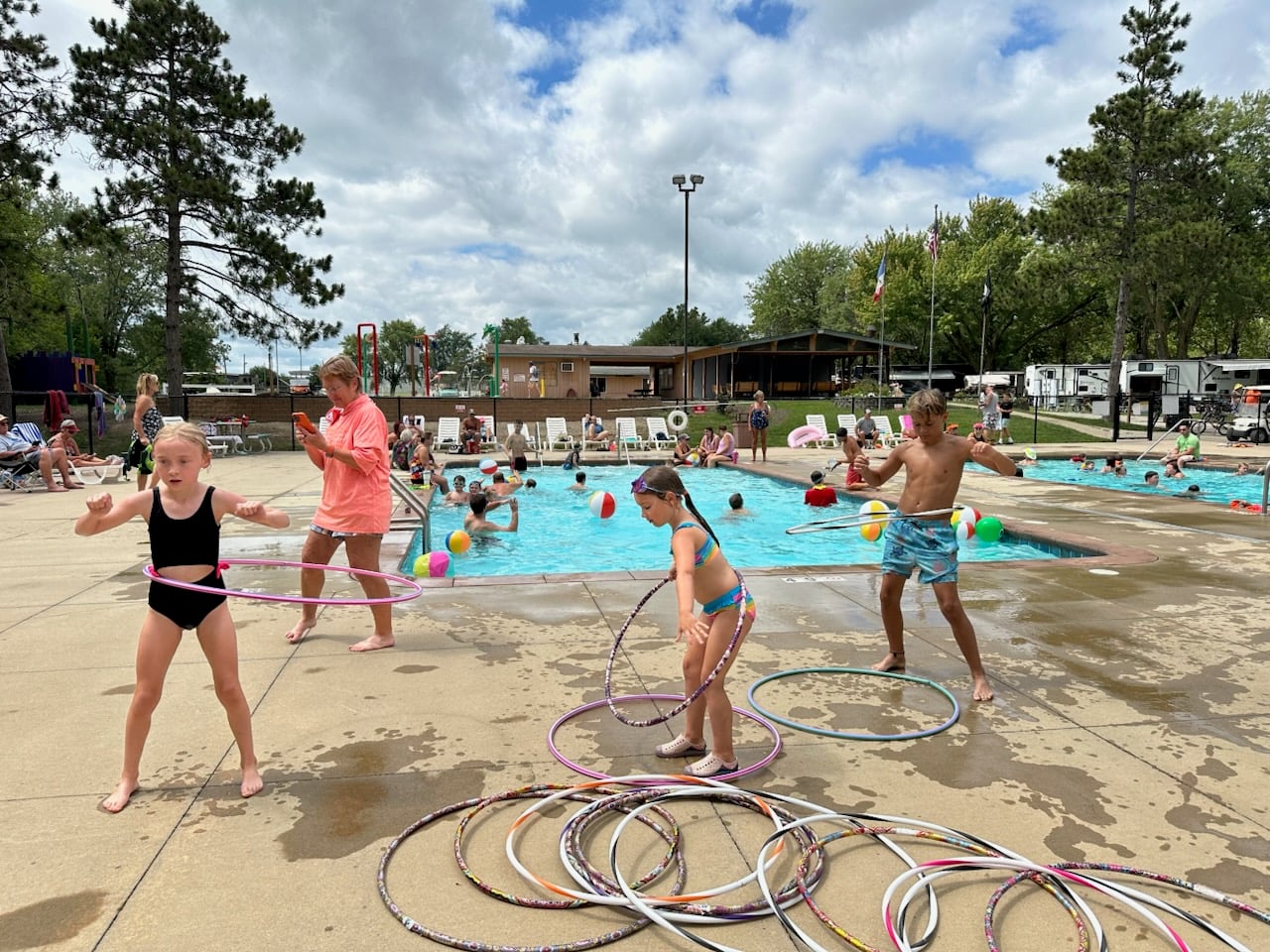Kids playing at Splash Pad View